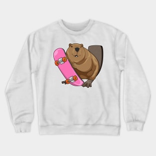 Beaver Skater Skateboard Crewneck Sweatshirt